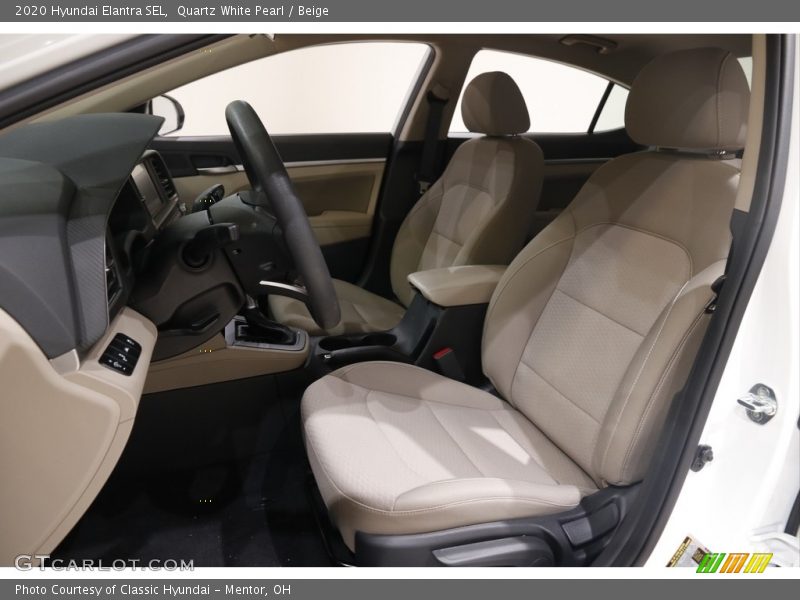 Quartz White Pearl / Beige 2020 Hyundai Elantra SEL
