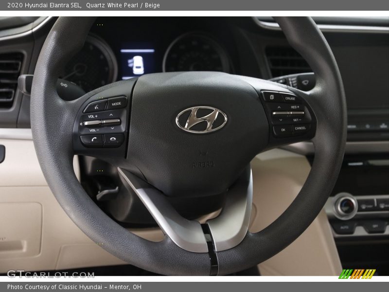 Quartz White Pearl / Beige 2020 Hyundai Elantra SEL