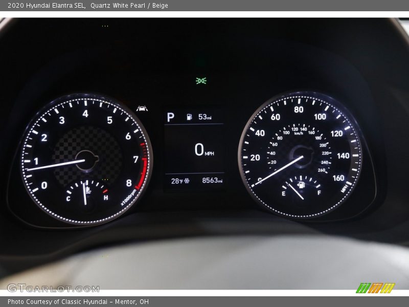 Quartz White Pearl / Beige 2020 Hyundai Elantra SEL