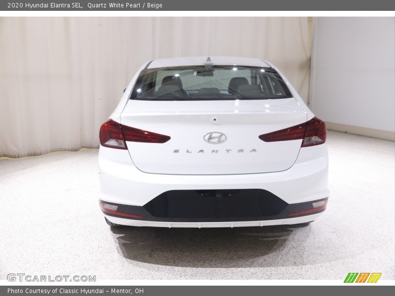Quartz White Pearl / Beige 2020 Hyundai Elantra SEL