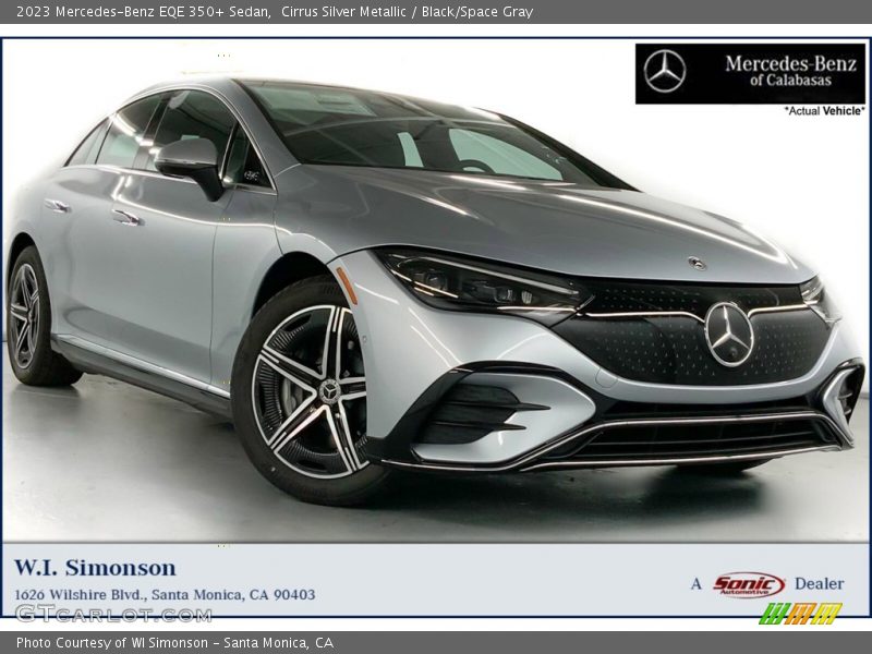Cirrus Silver Metallic / Black/Space Gray 2023 Mercedes-Benz EQE 350+ Sedan