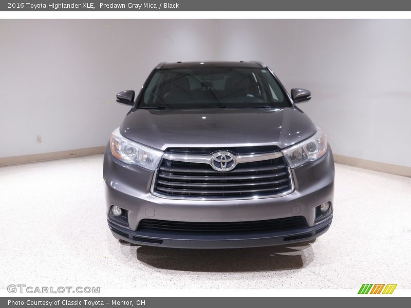 Predawn Gray Mica / Black 2016 Toyota Highlander XLE