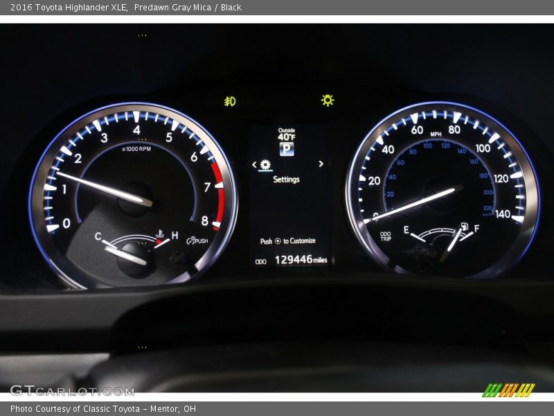 Predawn Gray Mica / Black 2016 Toyota Highlander XLE
