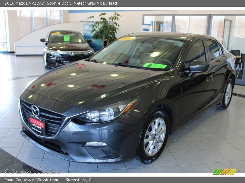Meteor Gray Mica / Black 2016 Mazda MAZDA3 i Sport 4 Door