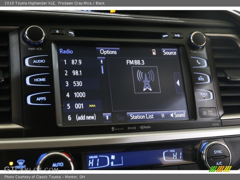 Predawn Gray Mica / Black 2016 Toyota Highlander XLE