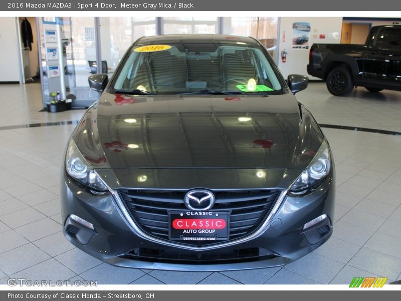 Meteor Gray Mica / Black 2016 Mazda MAZDA3 i Sport 4 Door
