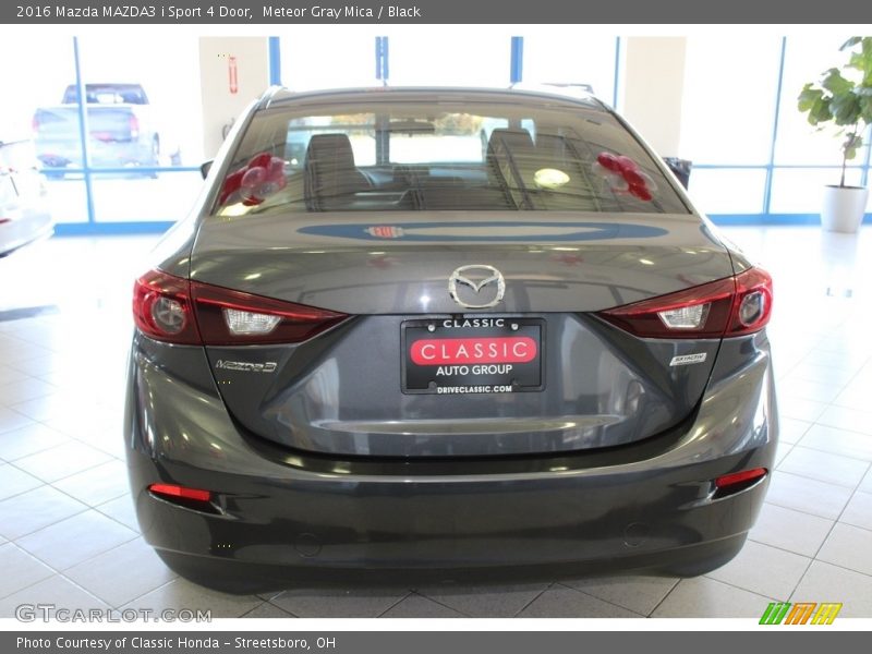 Meteor Gray Mica / Black 2016 Mazda MAZDA3 i Sport 4 Door
