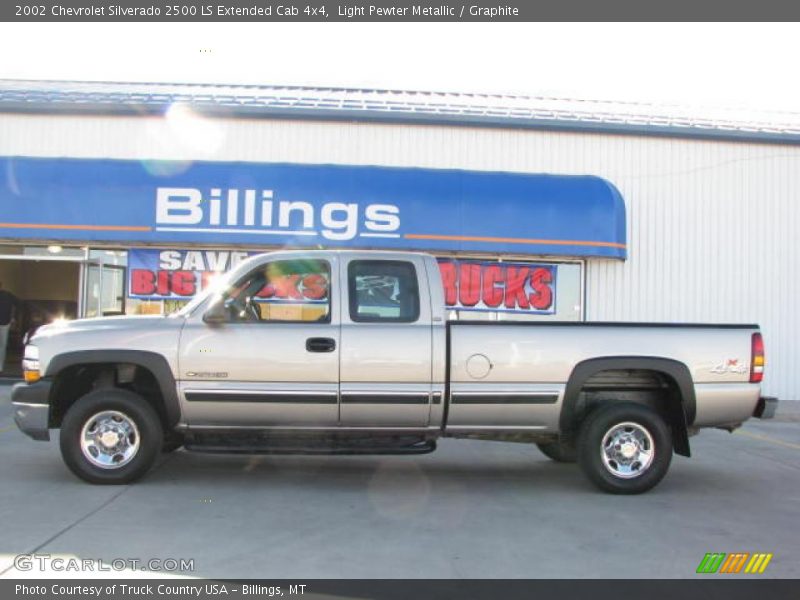 Light Pewter Metallic / Graphite 2002 Chevrolet Silverado 2500 LS Extended Cab 4x4