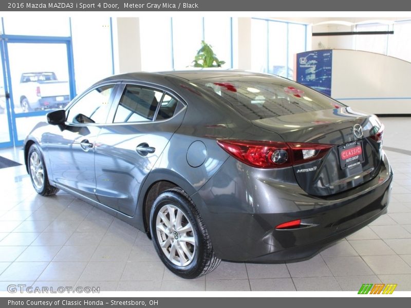 Meteor Gray Mica / Black 2016 Mazda MAZDA3 i Sport 4 Door