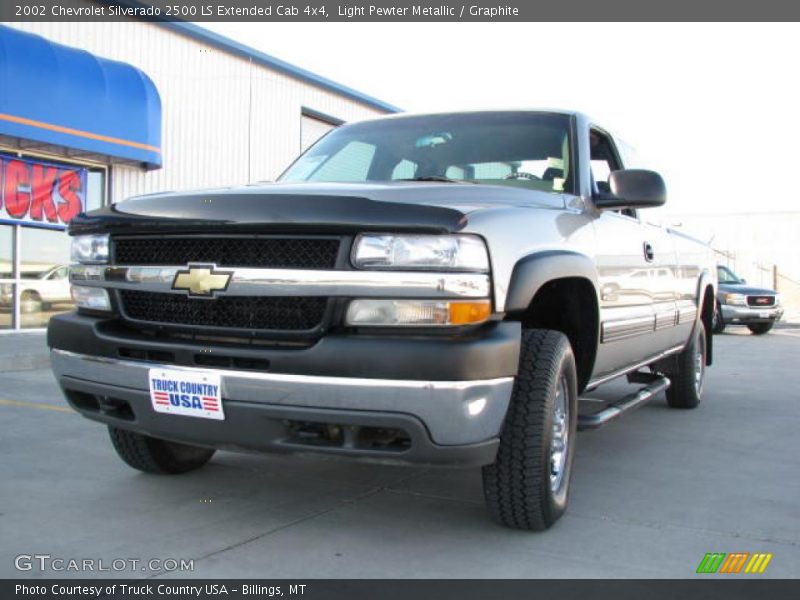 Light Pewter Metallic / Graphite 2002 Chevrolet Silverado 2500 LS Extended Cab 4x4