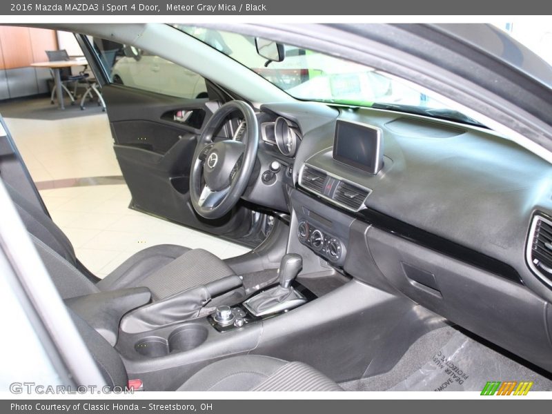 Meteor Gray Mica / Black 2016 Mazda MAZDA3 i Sport 4 Door