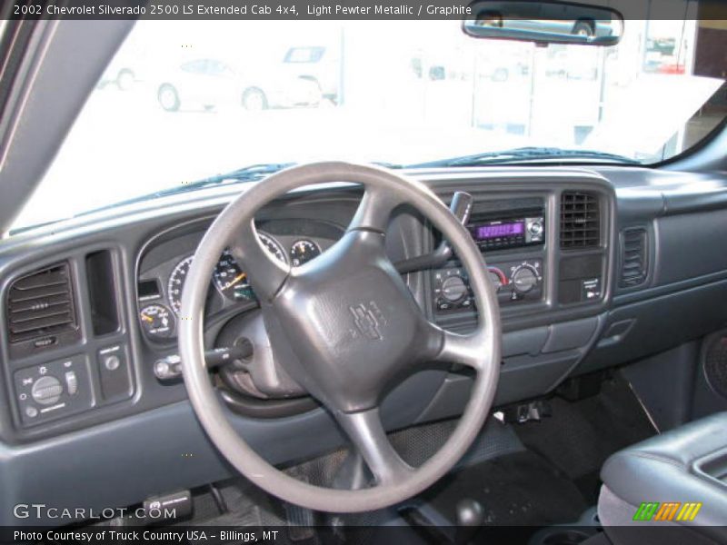 Light Pewter Metallic / Graphite 2002 Chevrolet Silverado 2500 LS Extended Cab 4x4