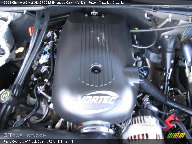 Light Pewter Metallic / Graphite 2002 Chevrolet Silverado 2500 LS Extended Cab 4x4