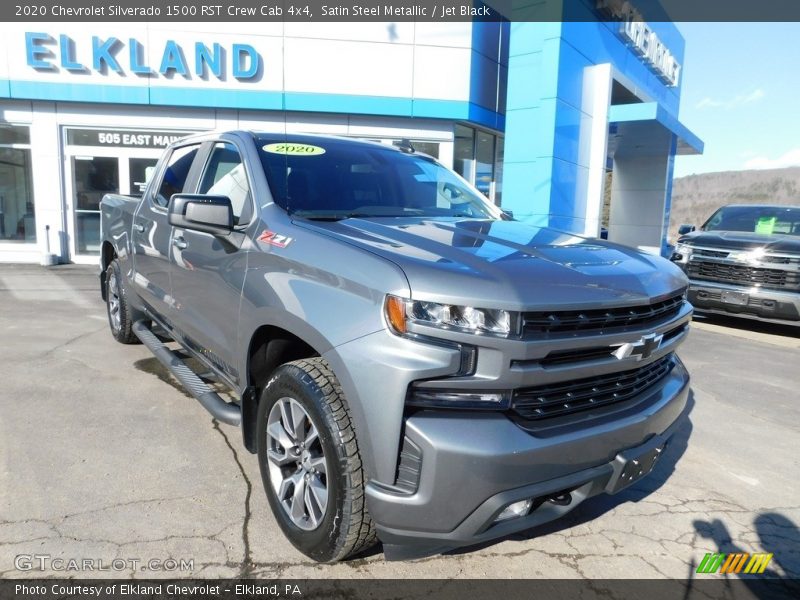 Satin Steel Metallic / Jet Black 2020 Chevrolet Silverado 1500 RST Crew Cab 4x4