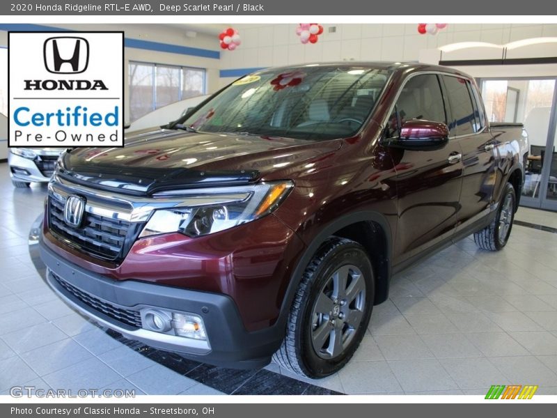 Deep Scarlet Pearl / Black 2020 Honda Ridgeline RTL-E AWD