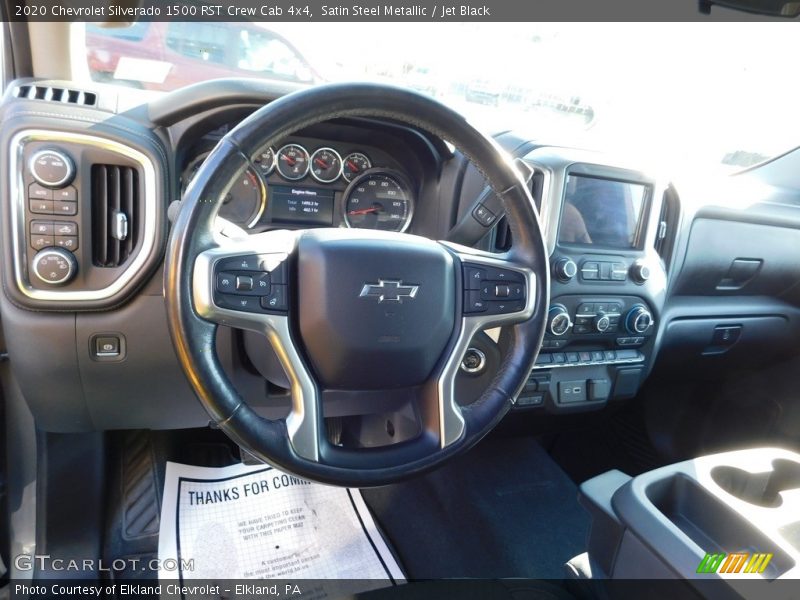 Satin Steel Metallic / Jet Black 2020 Chevrolet Silverado 1500 RST Crew Cab 4x4