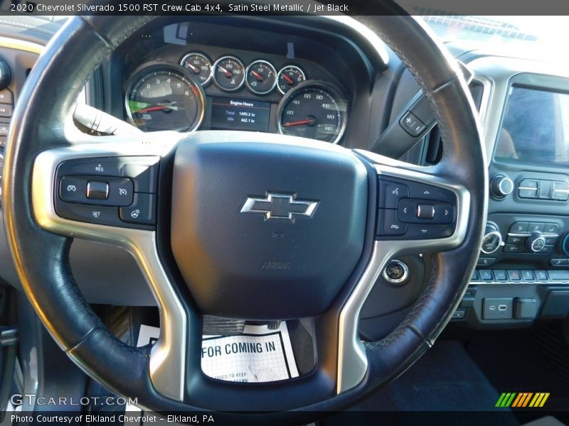 Satin Steel Metallic / Jet Black 2020 Chevrolet Silverado 1500 RST Crew Cab 4x4