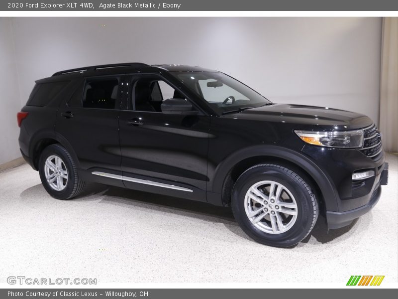 Agate Black Metallic / Ebony 2020 Ford Explorer XLT 4WD