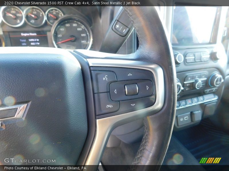 Satin Steel Metallic / Jet Black 2020 Chevrolet Silverado 1500 RST Crew Cab 4x4