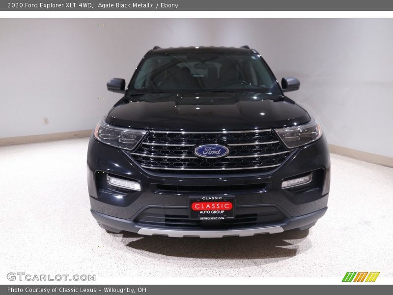 Agate Black Metallic / Ebony 2020 Ford Explorer XLT 4WD