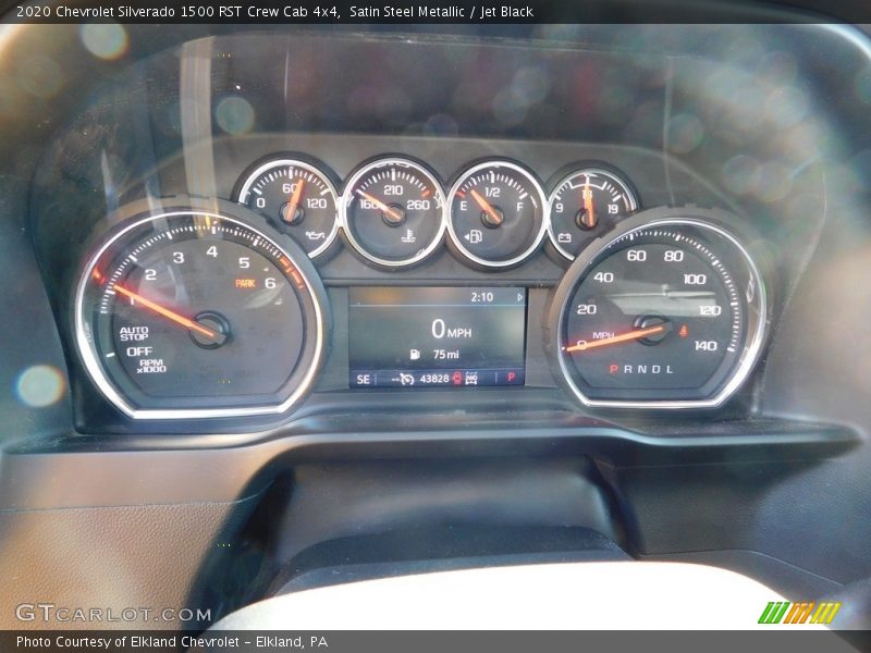 Satin Steel Metallic / Jet Black 2020 Chevrolet Silverado 1500 RST Crew Cab 4x4