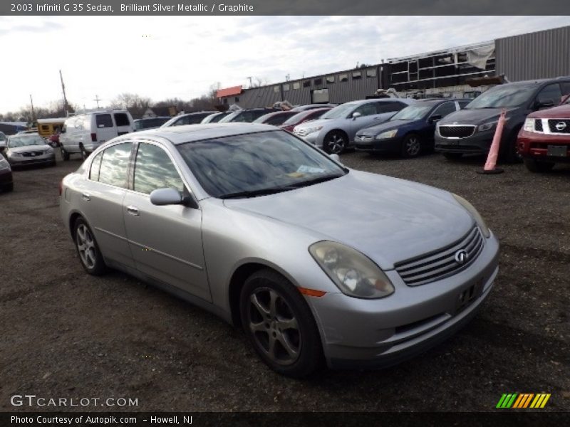Brilliant Silver Metallic / Graphite 2003 Infiniti G 35 Sedan
