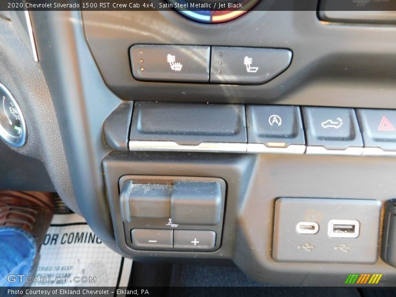 Satin Steel Metallic / Jet Black 2020 Chevrolet Silverado 1500 RST Crew Cab 4x4