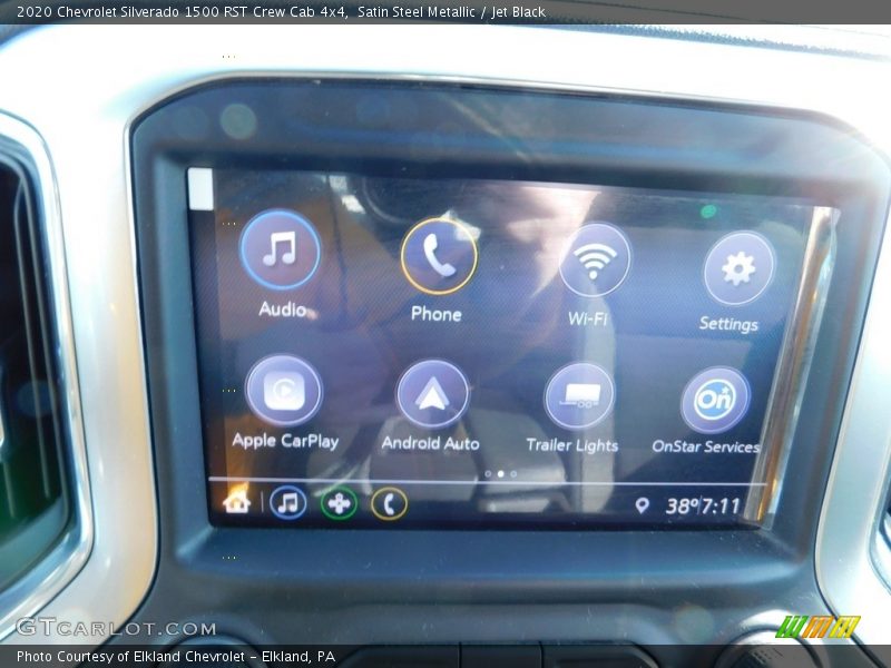 Satin Steel Metallic / Jet Black 2020 Chevrolet Silverado 1500 RST Crew Cab 4x4