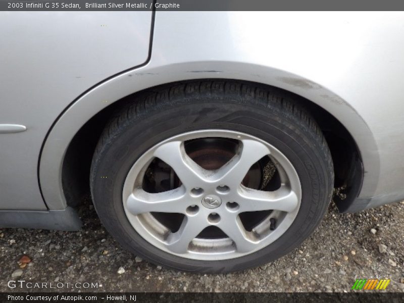 Brilliant Silver Metallic / Graphite 2003 Infiniti G 35 Sedan