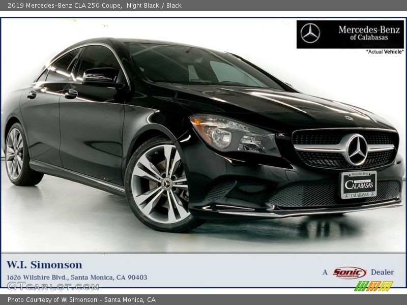 Night Black / Black 2019 Mercedes-Benz CLA 250 Coupe