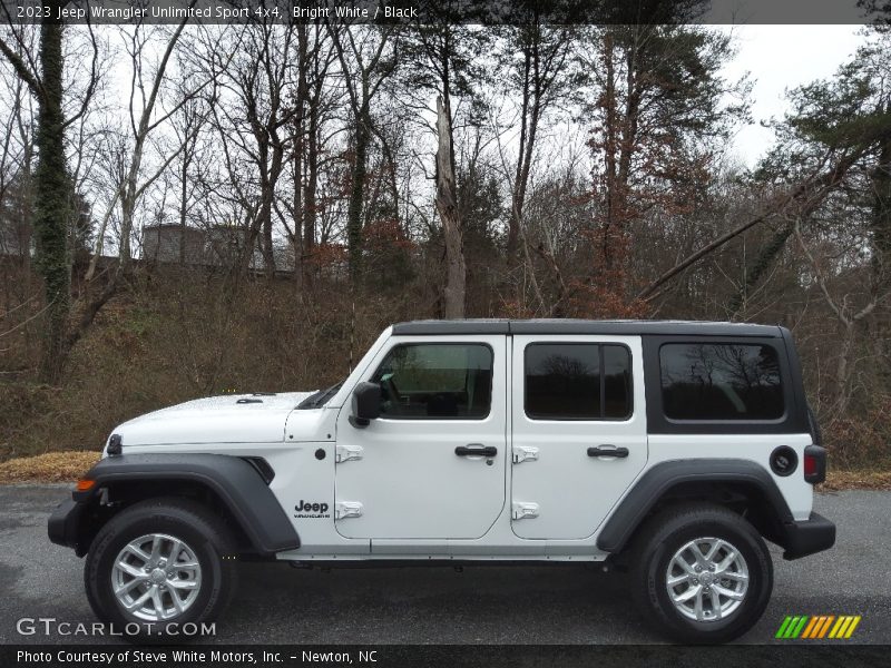 Bright White / Black 2023 Jeep Wrangler Unlimited Sport 4x4