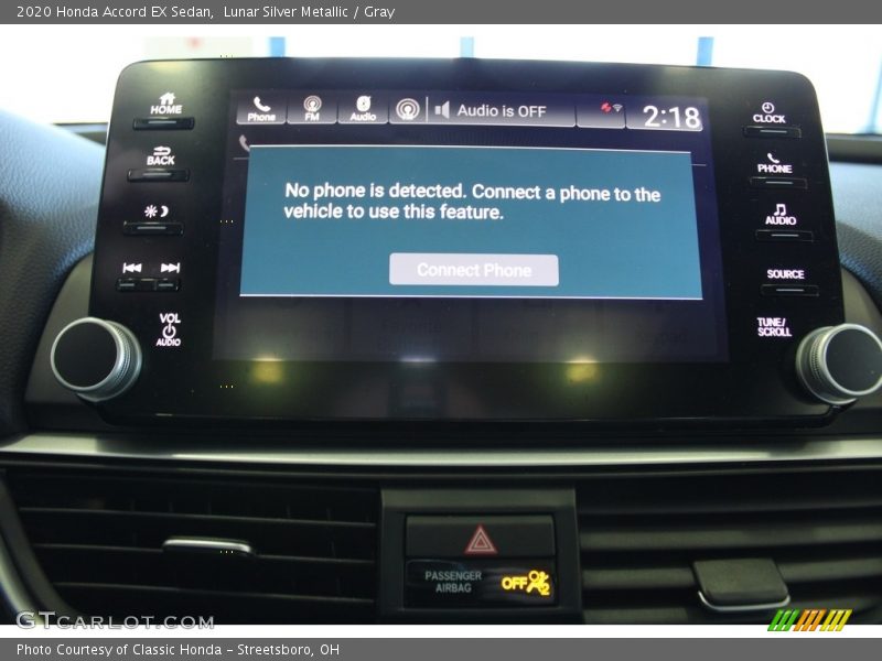 Lunar Silver Metallic / Gray 2020 Honda Accord EX Sedan