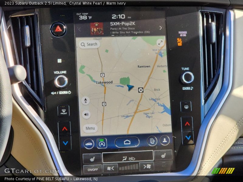 Navigation of 2023 Outback 2.5i Limited
