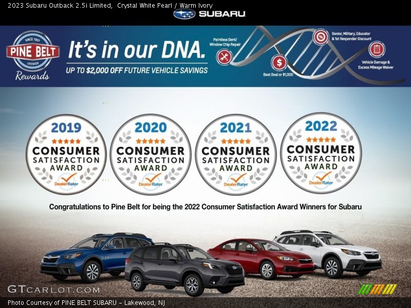 Crystal White Pearl / Warm Ivory 2023 Subaru Outback 2.5i Limited