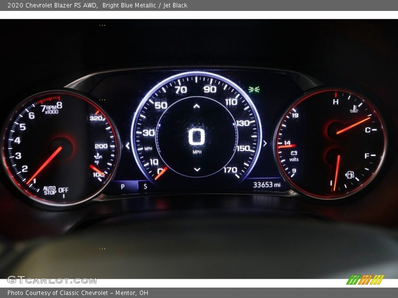 Bright Blue Metallic / Jet Black 2020 Chevrolet Blazer RS AWD