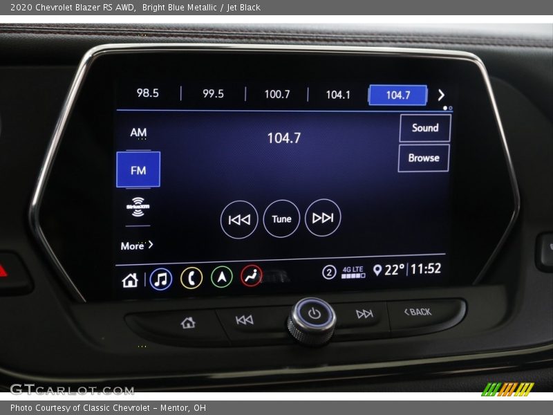 Bright Blue Metallic / Jet Black 2020 Chevrolet Blazer RS AWD