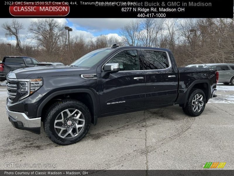 Titanium Rush Metallic / Jet Black 2023 GMC Sierra 1500 SLT Crew Cab 4x4