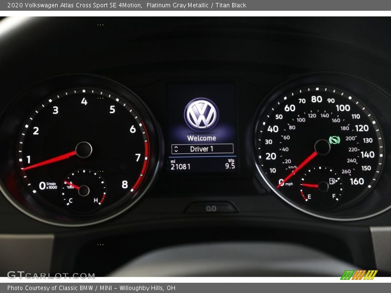  2020 Atlas Cross Sport SE 4Motion SE 4Motion Gauges
