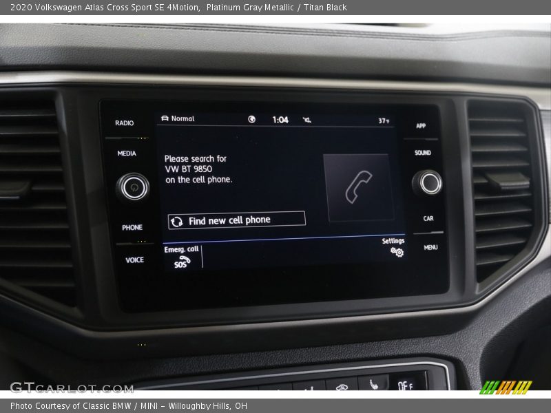 Controls of 2020 Atlas Cross Sport SE 4Motion