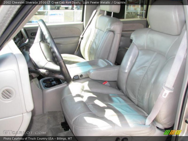 Light Pewter Metallic / Graphite 2002 Chevrolet Silverado 3500 LT Crew Cab 4x4 Dually