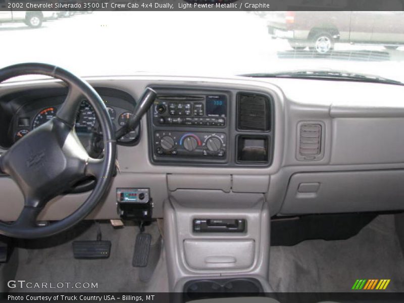 Light Pewter Metallic / Graphite 2002 Chevrolet Silverado 3500 LT Crew Cab 4x4 Dually