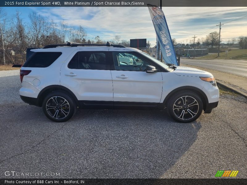 White Platinum / Sport Charcoal Black/Sienna 2015 Ford Explorer Sport 4WD