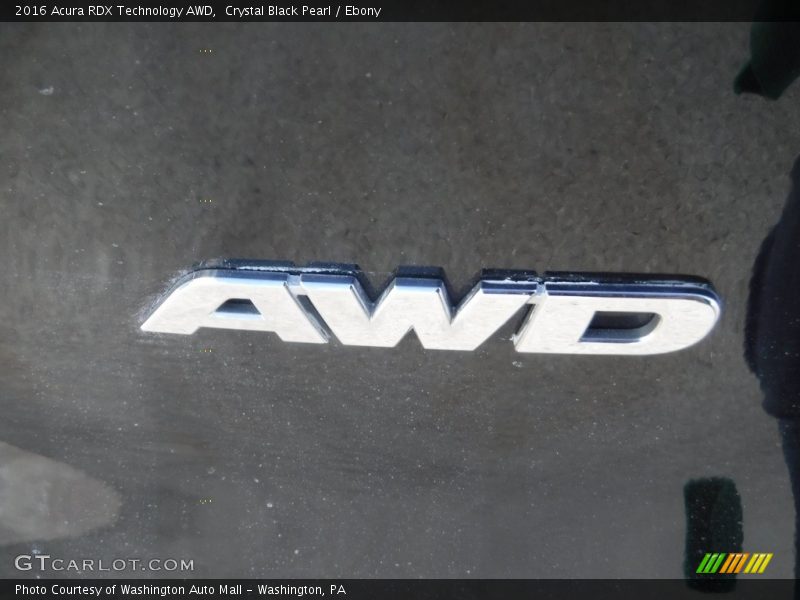 Crystal Black Pearl / Ebony 2016 Acura RDX Technology AWD