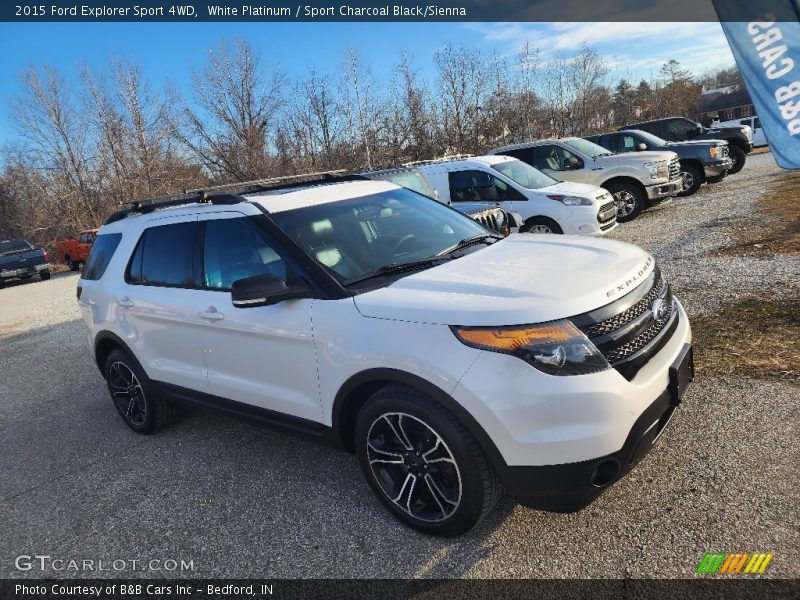 White Platinum / Sport Charcoal Black/Sienna 2015 Ford Explorer Sport 4WD