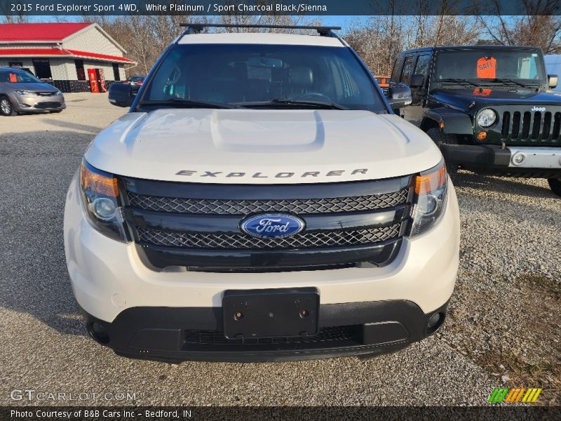 White Platinum / Sport Charcoal Black/Sienna 2015 Ford Explorer Sport 4WD