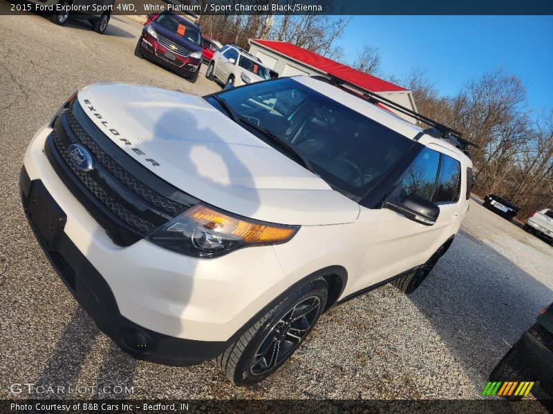 White Platinum / Sport Charcoal Black/Sienna 2015 Ford Explorer Sport 4WD