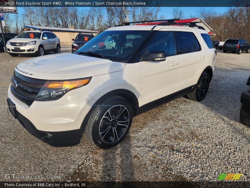 White Platinum / Sport Charcoal Black/Sienna 2015 Ford Explorer Sport 4WD