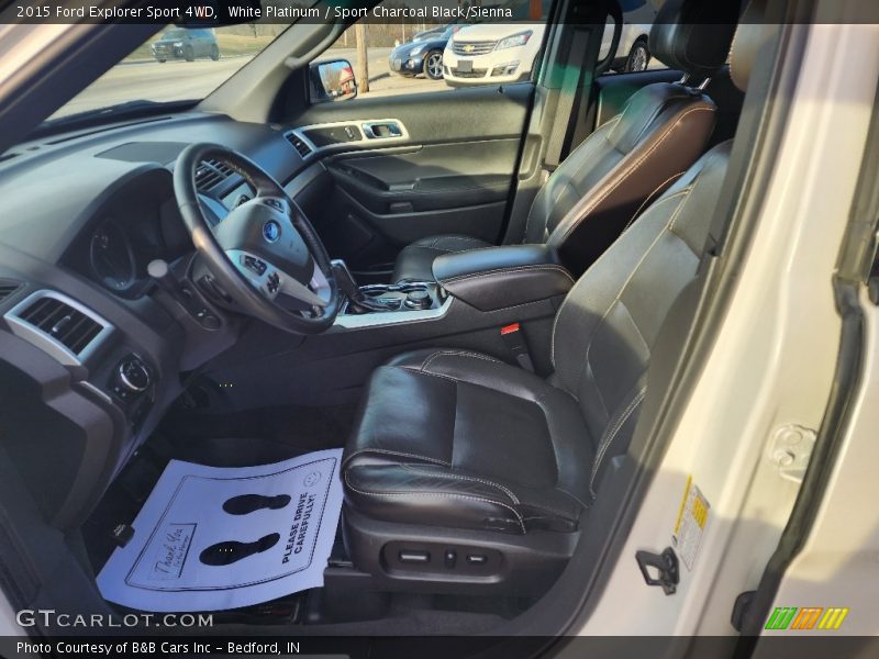 White Platinum / Sport Charcoal Black/Sienna 2015 Ford Explorer Sport 4WD