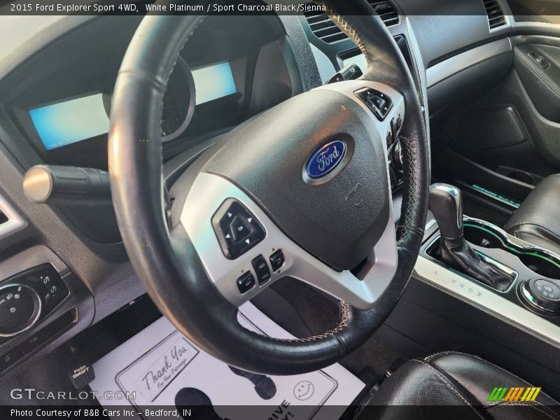 White Platinum / Sport Charcoal Black/Sienna 2015 Ford Explorer Sport 4WD