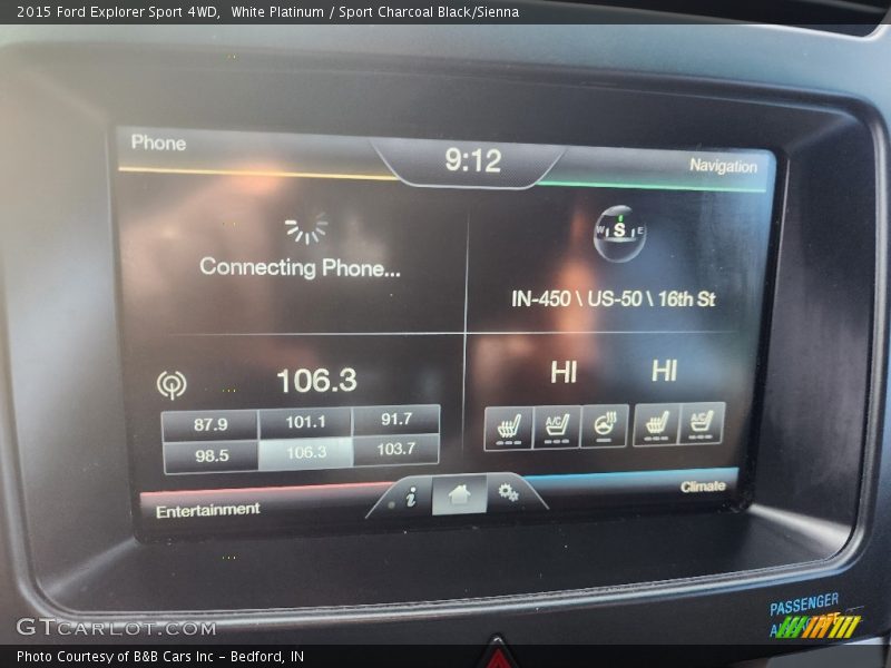 White Platinum / Sport Charcoal Black/Sienna 2015 Ford Explorer Sport 4WD